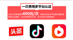 短视频企业认证费用